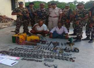 सशस्त्र सीमा बल (SSB) ने अवैध हथियारों का जखीरा पकड़ा सशस्त्र सीमा बल