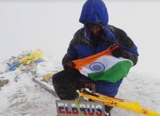 माउंट एलब्रुस पर तिरंगा फहराकर लौटे हरियाणा पुलिस एएसआई कपिल ठाकुर