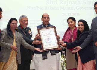 Rajnath Singh felicitated cantonment boards with Awards for Excellence