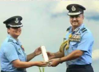 ਵਿੰਗ ਕਮਾਂਡਰ ਦੀਪਿਕਾ ਬਹਾਦੁਰੀ ਪੁਰਸਕਾਰ ਪ੍ਰਾਪਤ ਕਰਨ ਵਾਲੀ ਭਾਰਤੀ ਹਵਾਈ ਫੌਜ ਦੀ ਪਹਿਲੀ ਮਹਿਲਾ ਅਧਿਕਾਰੀ ਬਣੀ ਵਿੰਗ ਕਮਾਂਡਰ ਦੀਪਿਕਾ ਮਿਸ਼ਰਾ