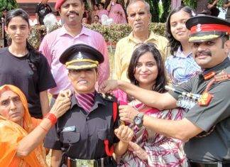 पति की शहादत के बाद रेखा सिंह सेना में शामिल हुई, अफसर के तौर पर बॉर्डर में रेखा सिंह