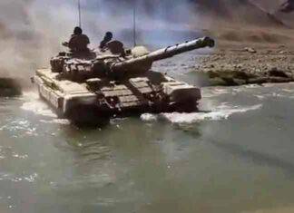 लदाख में नदी का पानी T -72 टैंक बहा ले गया, 5 फौजियों की जान गई