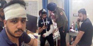 हमले में घायल कर्नल पुष्पिंदर सिंह बाठ और उनके बेटे के अस्पताल में उपचार के समय लिए गए फोटो ( फाइल फोटो )