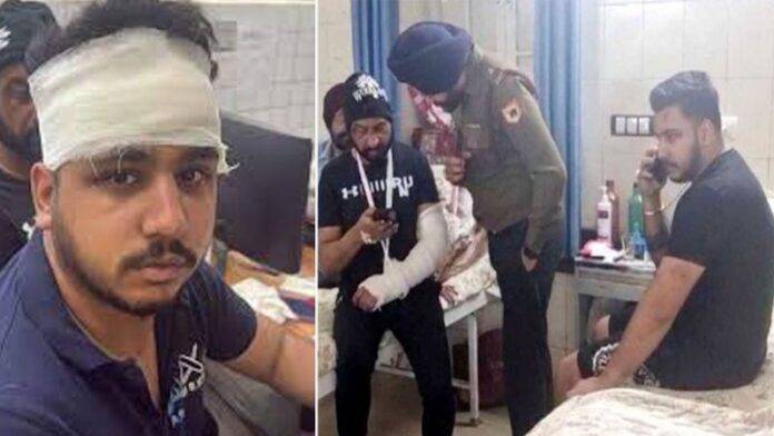 हमले में घायल कर्नल पुष्पिंदर सिंह बाठ और उनके बेटे के अस्पताल में उपचार के समय लिए गए फोटो ( फाइल फोटो )