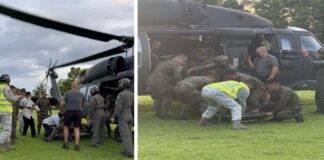 हताहत सैनिकों को घटनास्थल से ले जाने के लिए हेलिकॉप्टर की मदद ली गई ( फोटो : फेसबुक से साभार )
