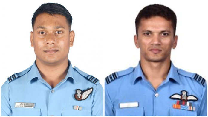 The pilots of the crashed fighter jet were Squadron Leader Anuj and Flight Lieutenant Purvesh Duragkar.