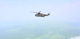 Salvo launch of Naval Anti-ship Missile off the coast of Bay of Bengal in Odisha.