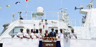 Modern patrolling vessel ‘Achal’ commissioned in Indian Coast Guard Ship Achal commissioned in Indian Coast Guard