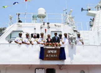 Ship Achal commissioned in Indian Coast Guard