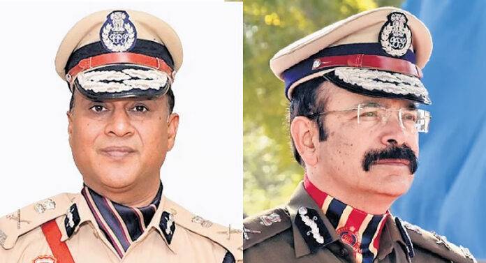Delhi Police Special Commissioners Devesh Srivastava and Neeraj Thakur.