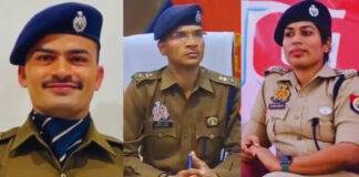 ਆਈਪੀਐੱਸ ਅਧਿਕਾਰੀ ਕੇਕੇ ਬਿਸ਼ਨੋਈ, ਅਵਿਨਾਸ਼ ਪਾਂਡੇ (ਵਿਚਕਾਰ), ਅਤੇ ਚਾਰੂ ਨਿਗਮ ਯੂਪੀ ਵਿੱਚ ਤਾਇਨਾਤ