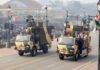 A contingent of the Indian Army's Corps of Signals with their equipment during the parade.