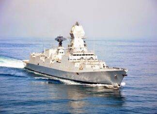 Dispute erupted as Indian and Pakistani ships collided in Arabian Sea, both blaming each other Indian Navy ship INS Kolkata (File photo)