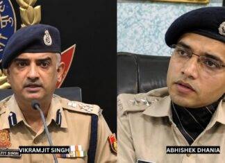 दिल्ली से अरुणाचल प्रदेश स्थानांतरित किए गए आईपीएस विक्रम जीत सिंह और अभिषेक धानिया .