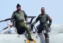 Group Captain Abhinandan Varthaman begins a new innings’ as commercial pilot Group Captain (Retd.) Abhinandan Varthaman with former Air Force Chief Birender Singh Dhanoa: File photo.